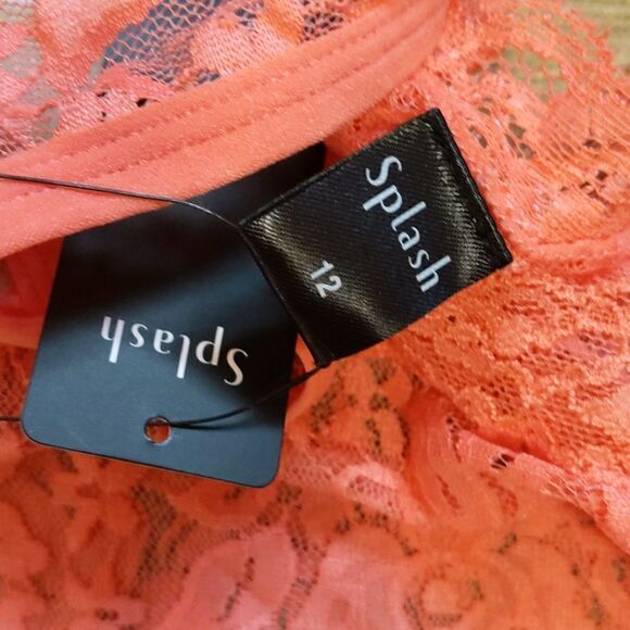 Splash Intimates corral lace dress and thong NWT - Picture 5 of 7